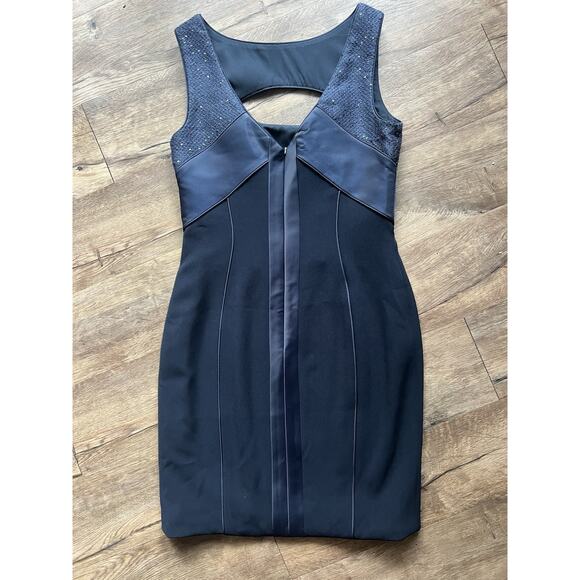 Theia Size 8 Blue Mini Dress Sequins - Picture 3 of 4